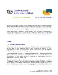 Gender equality in the world of work [2003], 4 (Jan-March)