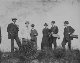 Johannna Westerdijk (tweede van links) in de Verenigde Staten 1914