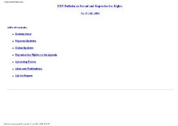 CEE Bulletin on sexual and reproductive rights [2005], 8 (30)