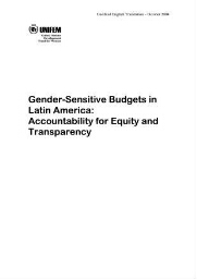 Gender sensitive budgets in Latin America