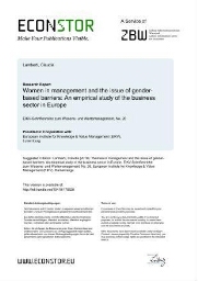 Women in management and the issue of gender-based barriers
