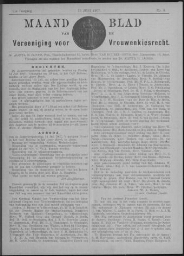 Maandblad van de Vereeniging voor Vrouwenkiesrecht  1907, jrg 11, no 8 [1907], 8