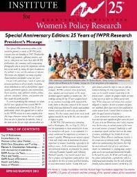 Institute for Women's Policy Research [2013], Spring/Summer