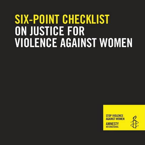 Six point checklist on justice for violence against women