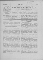 Maandblad van de Vereeniging voor Vrouwenkiesrecht in Nederlandsch-Indië  1931, jrg 5, no 6 [1931],