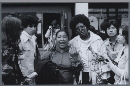 Bezoeksters van de VN-Vrouwenconferentie in Denemarken. 1980
