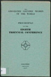 Proceedings of the eighth triennial conference, Colombo, Ceylon 1957