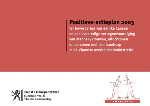 Positieve-actieplan 2003 ter bevordering van gelijke kansen en een evenredige vertegenwoordiging van mannen/vrouwen, allochtonen en personen met een handicap in de Vlaamse overheidsadministratie